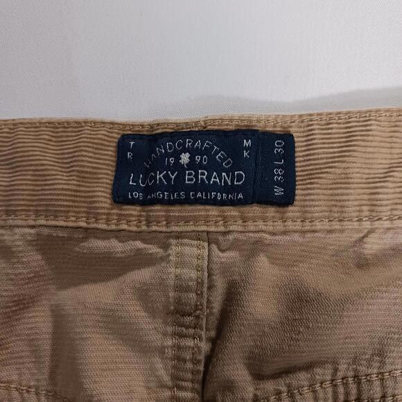 Lucky Brand 221 Original Straight Cotton Pants Men’s Size 38Wx30L Brown Corduroy - Picture 4 of 16